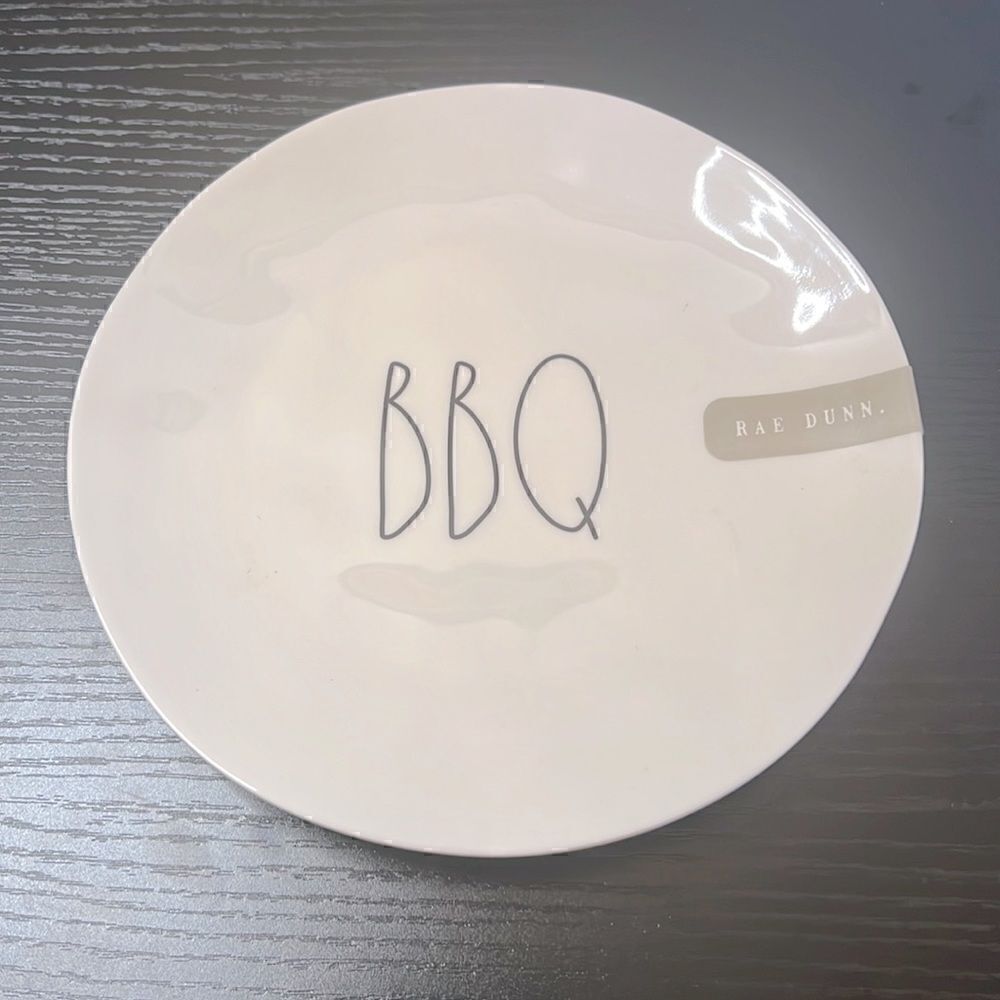 Rae Dunn 8-Inch BBQ Melamine Salad Plate - Single Plate